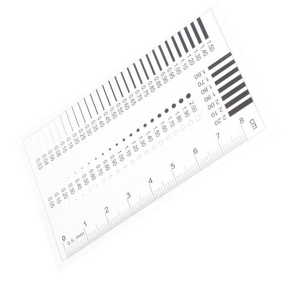 ibasenice Transparent Film Ruler with High Precision for Flaw Detection, Diameter Measurement, and Accurate Line Width Inspection Tool