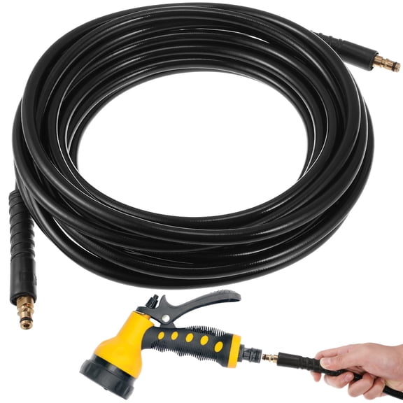 ibasenice Flexible High Pressure Extension Hose for Pressure Washer - Rubber Hose for Car Cleaning and Outdoor Use