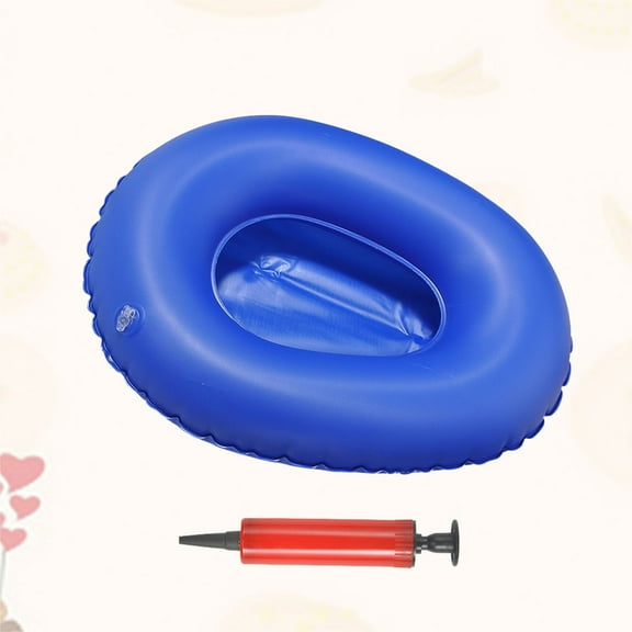 ibasenice Inflatable Bed Pan Bed Pans Emergency Blue 1 Set for Old Man