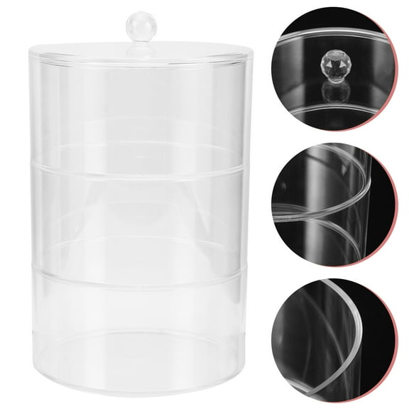 ibasenice Clear Stackable Multi-Layer Belt Organizer Box with Lid, Plastic Jewelry Storage Case for Home and Desktop Use