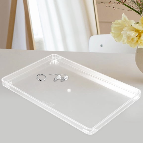 ibasenice  Clear Acrylic Tray for Home Use Elegant Storage Organizer
