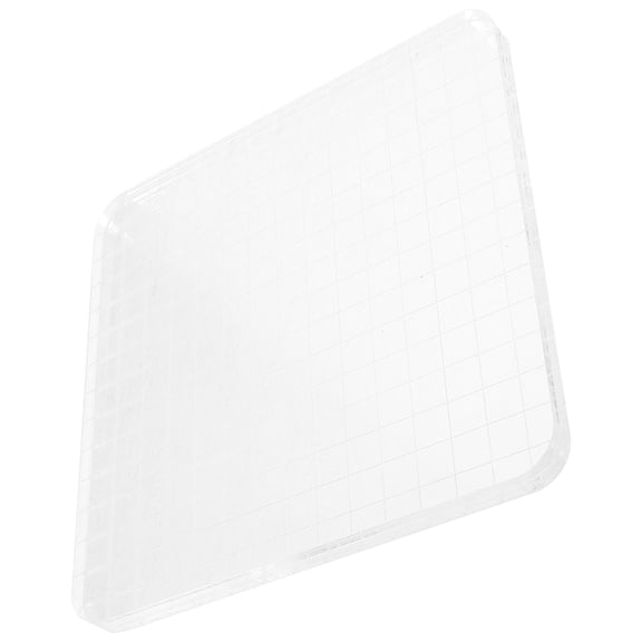 ibasenice Transparent Acrylic Stamp Block Clear Stamping Accessory for Cards Invitations Journals
