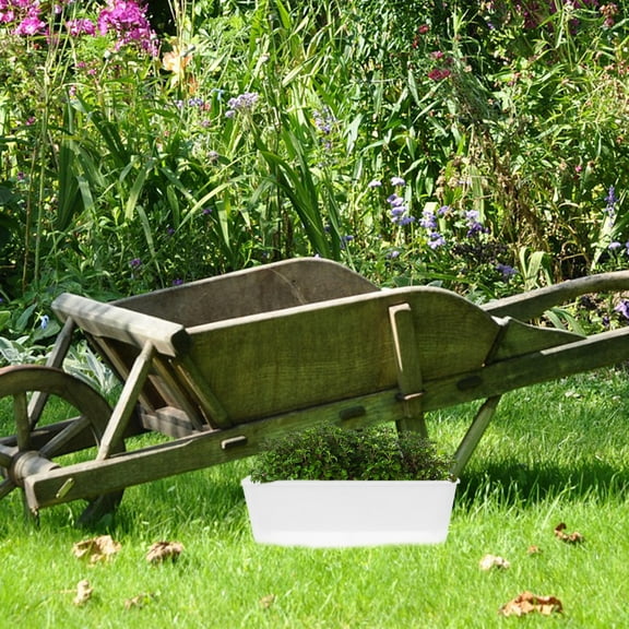 ibasenice Long Planter Box Narrow Design Semi-transparent Plastic For Indoor Planting 1Set