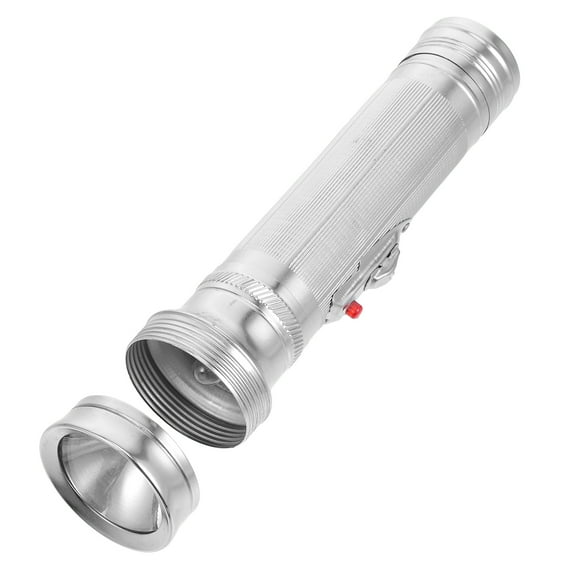 ibasenice Retro Small Metal Flashlight Portable for Outdoor Use Vintage Silver Design