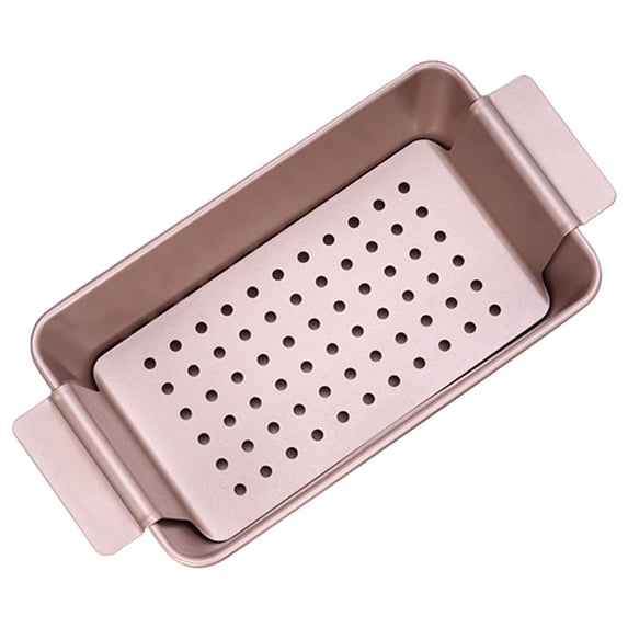 ibasenice Reusable Golden Carbon Steel Loaf Pan with Nonstick Coating for Bread Baking and Toast Mold