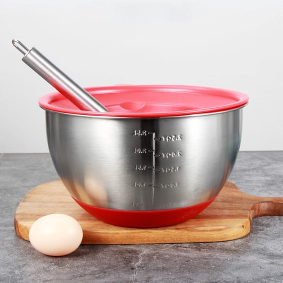 ibasenice Mixing Splatter Guard for Kitchen Utensil Red Plastic Splash Proof Baking Gadget 1Pcs