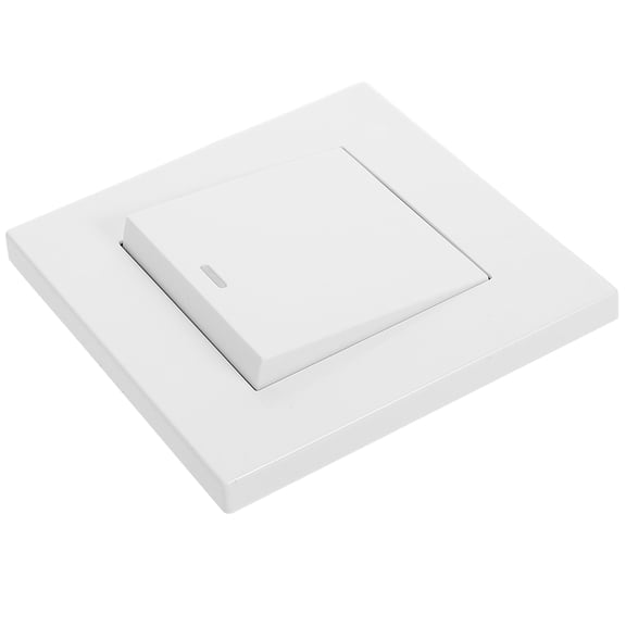 ibasenice Modern Light Switch Panel White PC Bronze 1Pack Square Shape for Users of Residential Spaces
