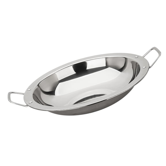 ibasenice Stainless Steel Multipurpose Fry Pan and Seafood Pot with Wide Handle Compatible with Gas and Induction Cookers