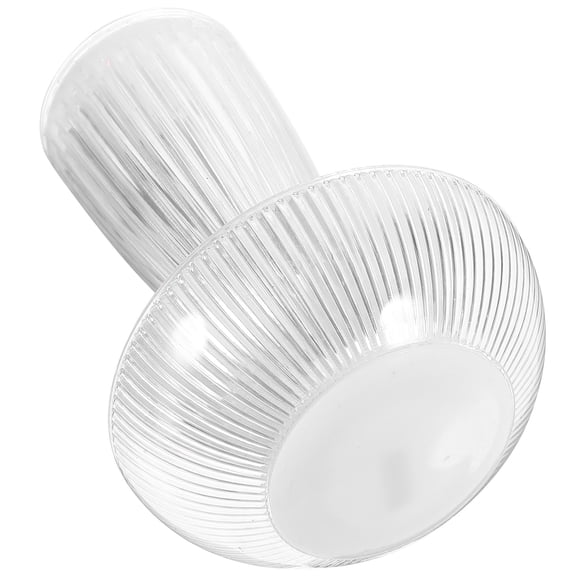 ibasenice Crystal Night Light Clear Glass Bedside Lamp with Warm Light for Bedroom Decor