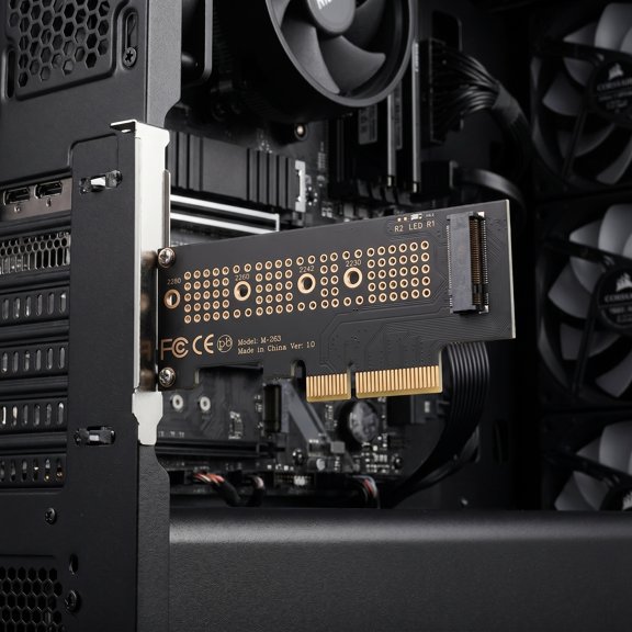 ibasenice PCIe SSD Adapter Card for Desktop and Home Use, Compatible with Most Systems, Available in Multiple Colors