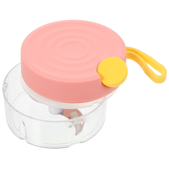 ibasenice Pink Manual Garlic Chopper for Kitchen Use Made of ABS PC Material Portable Lightweight