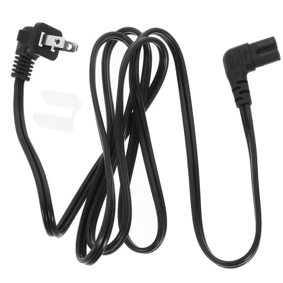 ibasenice Black AC Power Extension Cord Non-Polarized for Office Use, 1 Piece Electrical Cable