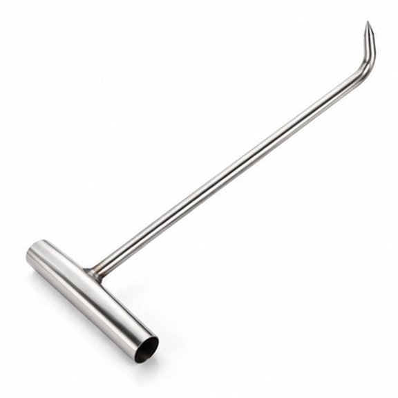 ibasenice Heavy Duty Stainless Steel T Shape Manhole Cover Hook Practical Lift Hook for Door and Shutter Usage