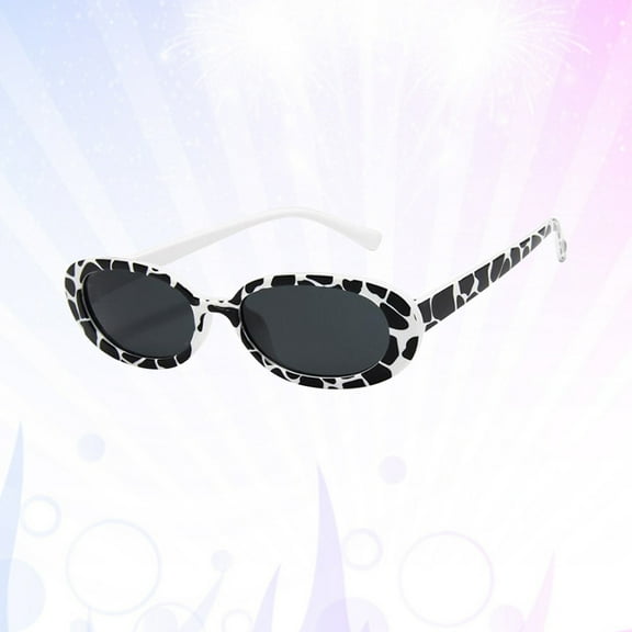 ibasenice Retro Sunglasses Cow Color Small Frame for Women Outdoor Activities 1Pcs