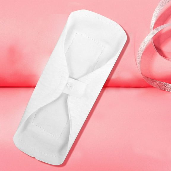 ibasenice 10pcs Washable Sanitary Napkins White Reusable Cloth Pads for Womens Travel Outdoor