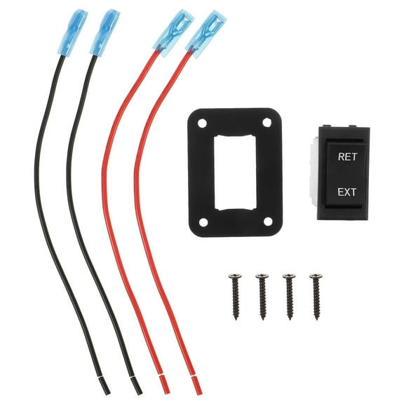 ibasenice Reverse Polarity Momentary Rocker Switch Black for Rv Power and Trailer Control Applications