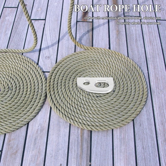 ibasenice Rope Loop Bow Eye Silver Aluminum Boat Hardware For Docking 1Set