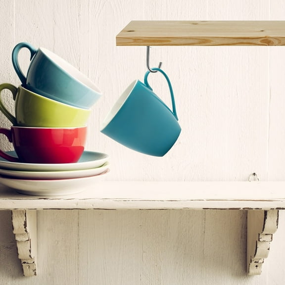 ibasenice 6Pcs Anti Rust Stainless Steel Wall Mounted Hooks for Hanging Flower Pots and Wind Chimes