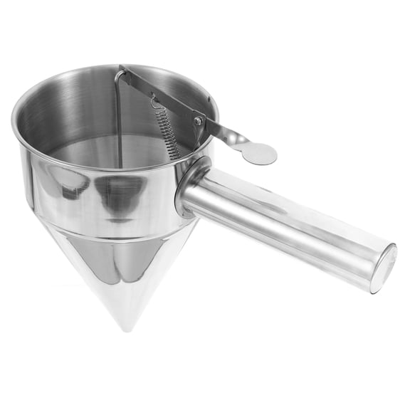 ibasenice Stainless Steel Wax Funnel with Stand, Metal Pouring Filter Funnel for Camping, Kitchen, Candle Making, 1 Pc