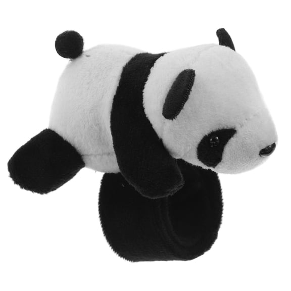 ibasenice Plush Panda Slap Bracelet for Bicycle Handlebar Decoration with Easy Install