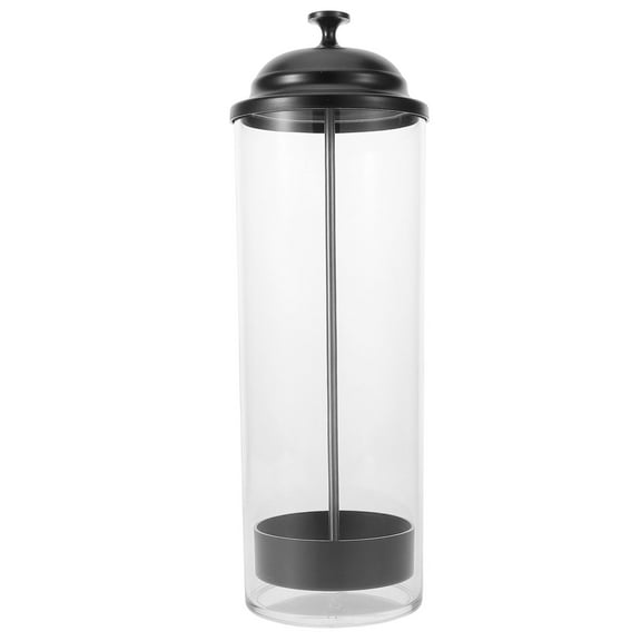 ibasenice Transparent Plastic Straw Holder for Counter with Lid Storage Container for Smoothie Straws and More