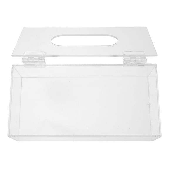 ibasenice Transparent Acrylic Face Mask Holder Box for Compact Storage and Easy Access in Office Or Car