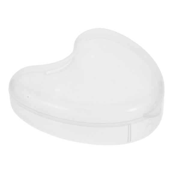 ibasenice Transparent Denture Case for Storage Made of PP Practical and Beautiful Heart Shaped Mini Size Easy to Carry