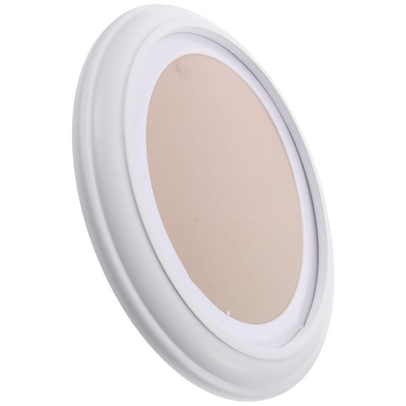 ibasenice White Oval Wall Frame Classic Wooden for Home and Room Decor 1Pack