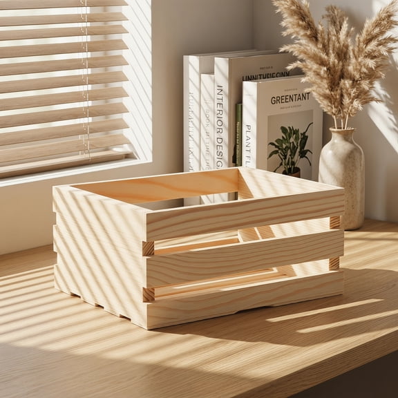 ibasenice Wooden Potato Storage Bin Beige Wood Basket Organizer for Kitchen and Pantry 1 Set