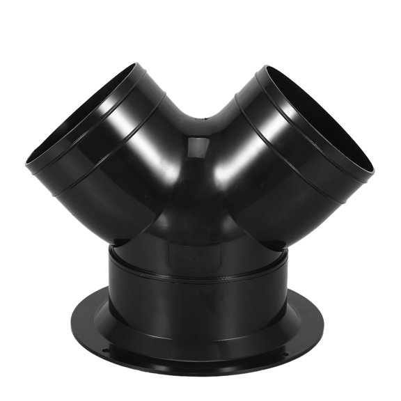 ibasenice 3 Way Vent Splitter Black PVC for Efficient Air Ducting and Ventilation