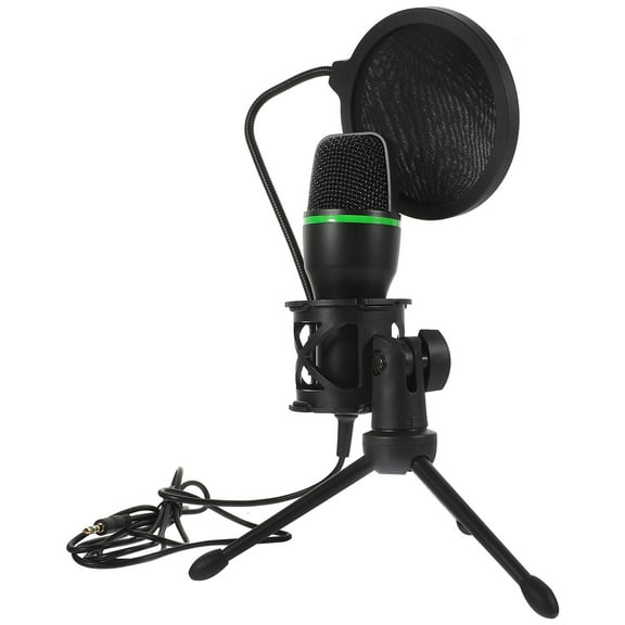 ibasenice PC Microphone Gaming Condenser Mic Metal Live Streaming Radio Set Back to School