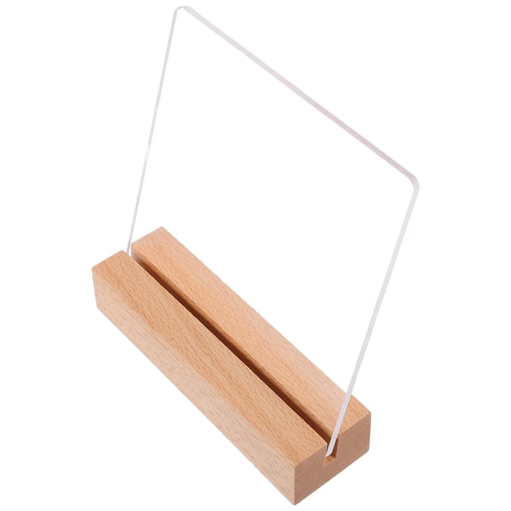 ibasenice Acrylic Sign Holder with Wooden Base, Assorted Colors for Nail Art, Photography, and Display Stand