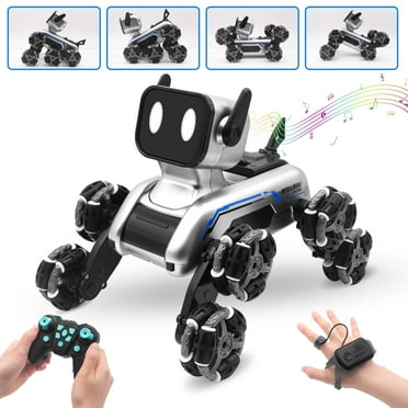 ibellene 8WD Gesture Sensing Stunt RC Cars, Toys Gifts for Kids 6-12 Year Old Boys Girls, 2.4Ghz Remote Control Cars, Cool Lighting with Music, Gray