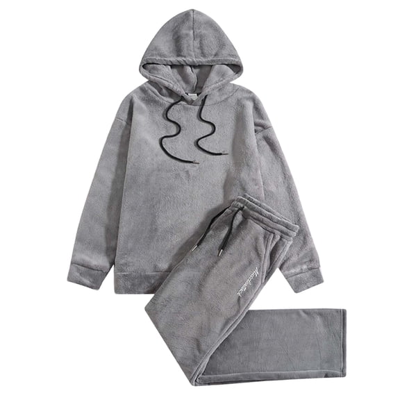 ibiyuan 2 Piece Sweat Suits for Men Long Sleeve Pullover Hoodie and Pants Sweatshirt Pullover Tops   Joggers Pants Long Sets Outfits,Grey