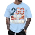 thumbnail image 1 of ibiyuan 250 Anniversary Usa Shirt Mens T Shirts Graphic Men's Shirts Crewneck Short Sleeve Tshirts 250 Years Basic Tees Men Tops, 1 of 4