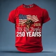 thumbnail image 1 of ibiyuan 250 Anniversary Usa Shirt White T Shirts for Men Mens Muscle Shirt Crewneck Short Sleeve Tshirts 250 Years Basic Tees Workout Tops, 1 of 5