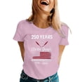thumbnail image 1 of ibiyuan 250 Anniversary Usa Shirt Women T Shirts Pack Round Neck 250 Anniversary Usa Flag Casual Short Sleeve Independence Day Womens Shirts Womens Tops, 1 of 4