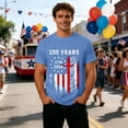thumbnail image 1 of ibiyuan 250th Anniversary Usa Shirt Funny T Shirts for Men Tshirts for Men Crew Neck Short Sleeves Streetwear 4th Of July Pullover Tees Tops, 1 of 4