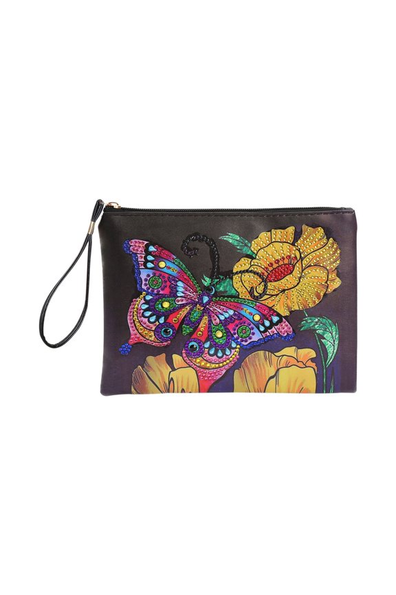 5D DIY Rhinestone Art Craft Shoulder Handbag Kit for Adults, Chain Decor Makeup Storage Crossbody Purse DIY Gift