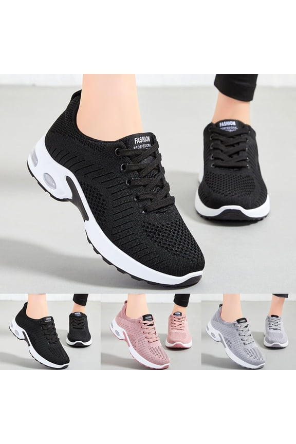 Aerion Shoes for Women Sneakers Hands-Free Arch Support Wide Toe Women's Walking Shoes Cushioning Non- Mesh Box Running Shoes Breathable Foam Shoes