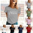 thumbnail image 1 of ibiyuan America 250 Shirt Womens T Shirts Loose Fit Crew Neck 250 Year American Anniversary Flag Casual Short Sleeve Independence Day Womens Shirts Cute Tops for Women, 1 of 5