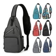 thumbnail image 1 of ibiyuan Anti-Theft Crossbody Sling Bag Adjustable Guitar Strap Outdoor Sling Body Bag, Crossbody Chest Purse Multi-Pocket Travel Single Shoulder Daypack, 1 of 4
