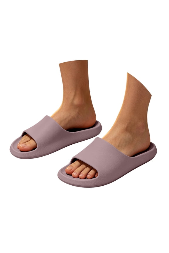 Arch Support Slippers Women Jelly Slides for Women Lightweight Beach Shoes Non Open Toe Dressy Sandals Rubber Sole