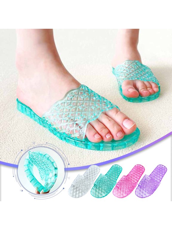 Arch Support Slippers Women Women Summer Transparent Jelly Sandals Flat Soft Sole Rubber On Household Shoes