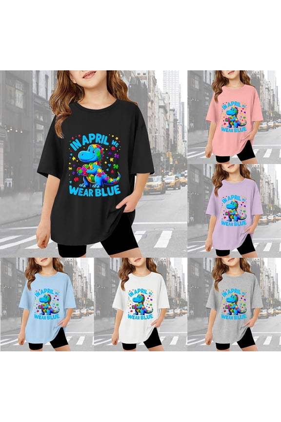 Autism Awareness Shirt For Kid Boys Girls Blue Autism T-Shirts Autism Puzzle Heart Tee Gifts Tops,White