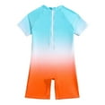 thumbnail image 1 of ibiyuan Baby Boy Swimsuit Baby Boys Rash Guard Fashion Swimsuits For Toddler Boys Short Sleeve Sunsuits Sun Protective Bathing Suits Beach Swimwear,8-9 Years, 1 of 7