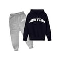 thumbnail image 1 of ibiyuan Back To School Fashion Boys Tracksuit 10-12 Sweatshirt and Pants Fall Outfits Printed Hoodie Sets 2 Pieces Boys Sweat Suit, 1 of 2