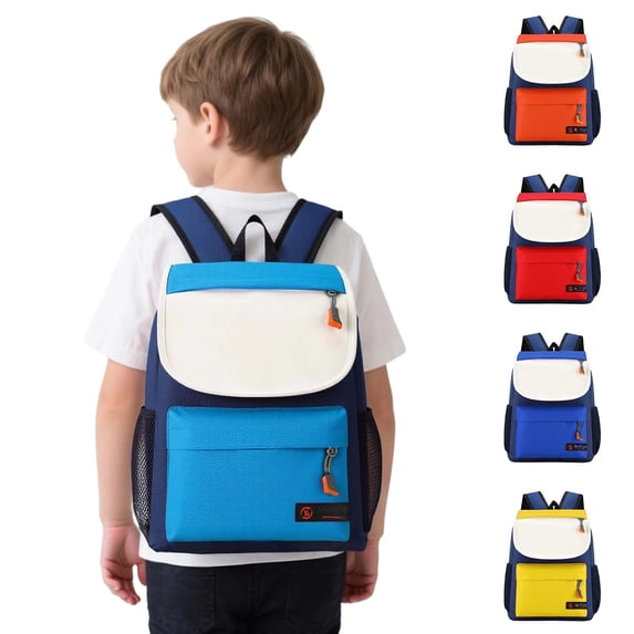ibiyuan Backpack Set for School Teens Ergonomic Shoulder Bookbag Large Capacity with Pockets Solid Color Back To School Casual High School College,M,Orange