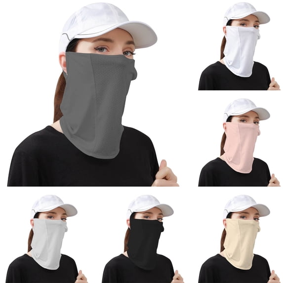 ibiyuan Balaclava Men Ear Hanging Sun Scarf Lightweight Breathable UV Shield Multifunctional Outdoor Gear for Riding Hiking Fishing and Sun Hat Matching