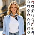 thumbnail image 1 of ibiyuan Bandana Necklace Women Elegant Scarf With Pearl Pendant Clasp Versatile Fashion Choker Neckwear for Womens Daily Outfit Matching, 1 of 3